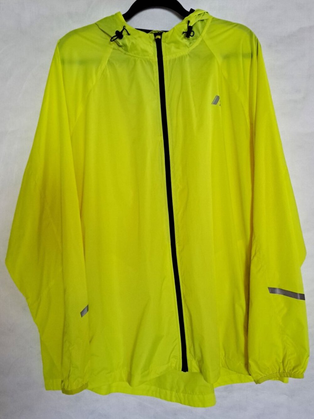 Russell Athletic Men's Hooded Windbreaker Acid Yellow size 2XL Full Zip NWT Golf
